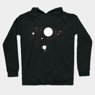 White sun solar system Hoodie